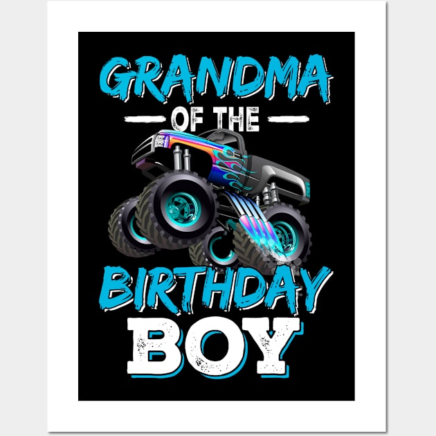 Grandma of the Birthday Boy Monster Truck Birthday Wall Art by Tn Haryadiole